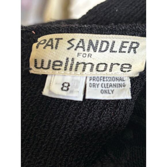 80s vintage Pat Sandler for Wellmore knit, lace illusion, Dynasty, Gothic, Glam - Picture 7 of 8